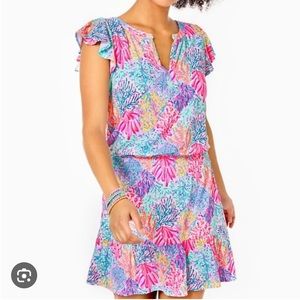 NWT Lilly Pulitzer Ravi Romper in Splashdance, Size Medium